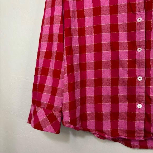 VICTORIAS SECRET Matching Pajama Set Long Sleeve Pants Pink Plaid Size Large - Picture 4 of 16